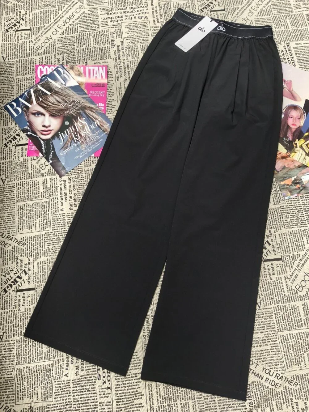 Alo Yoga Suit Up Trouser Black (Regular) Relaxed Fit Pants🥳📖NWT